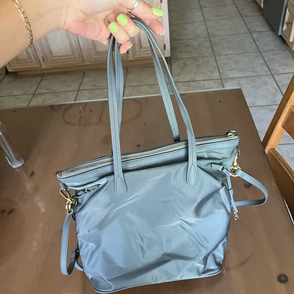 Durable nylon blue JPK Paris 75 tote with shoulder strap and Crossbody strap - Picture 2 of 6